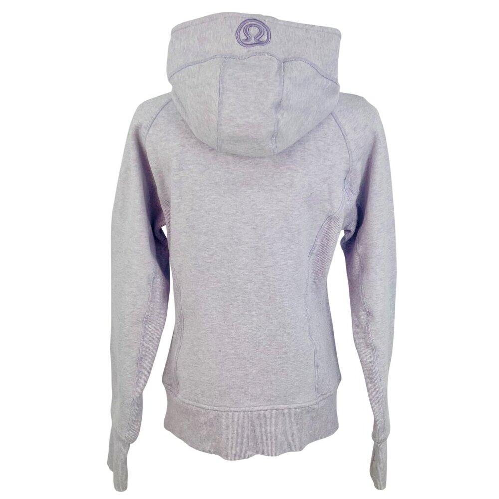 Vtg Y2K Lululemon Heathered Purple Fleece Lined Scuba Hoodie | Athleisure Preppy - Picture 8 of 16